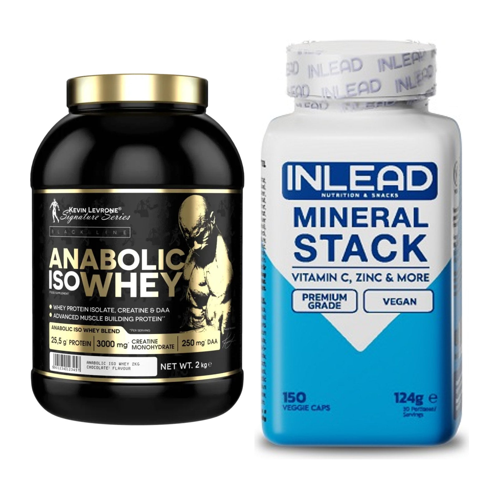 Basis-Set: Kevin Levrone Anabolic Iso Whey + INLEAD Mineral Stack – alle enthaltenen Artikel