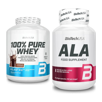 Basis-Set: BioTech 100% Pure Whey + BioTech ALA alpha lipoic acid – alle enthaltenen Artikel