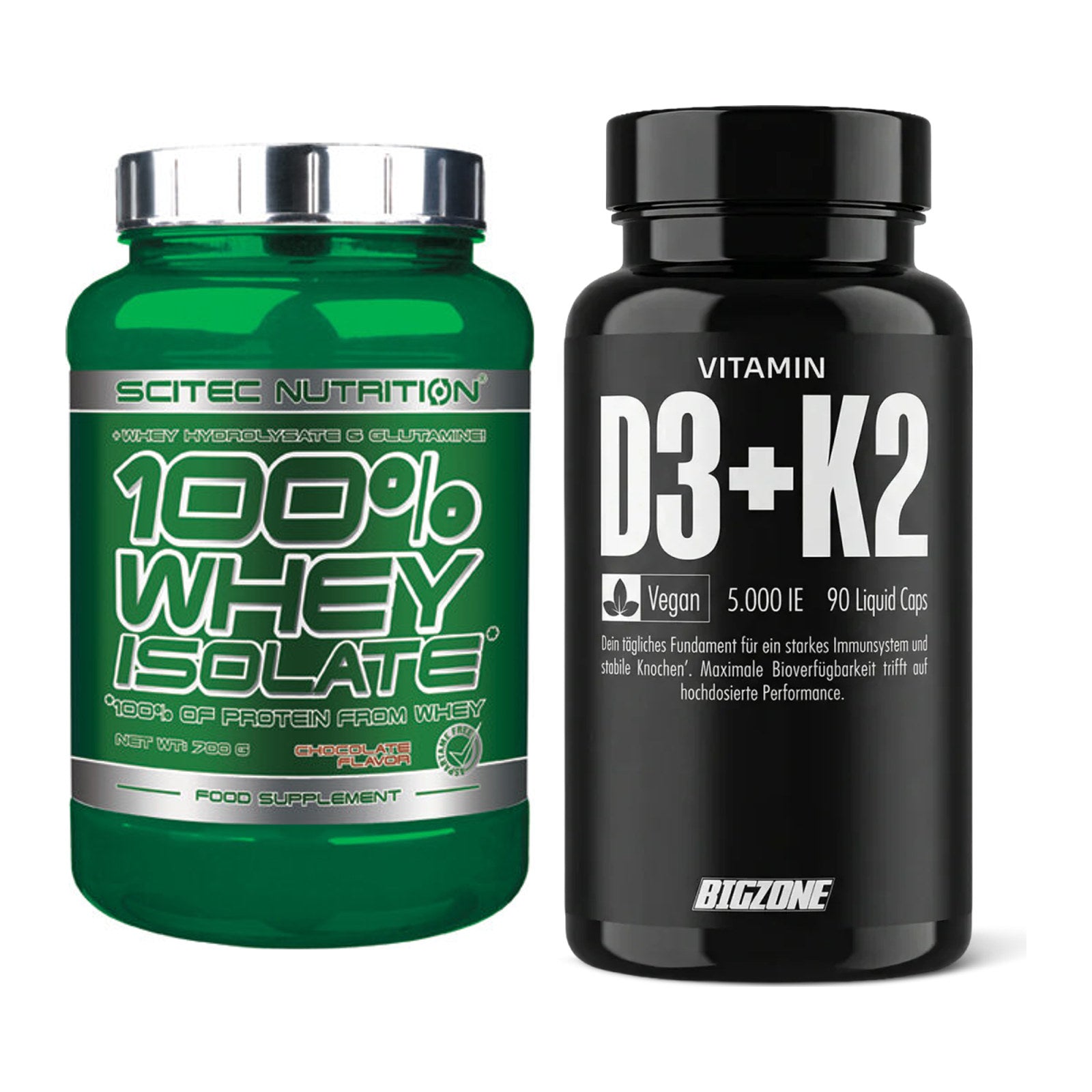 Basis-Set: Scitec Whey Isolate + Big Zone Vitamin D3 + K2 – alle enthaltenen Artikel