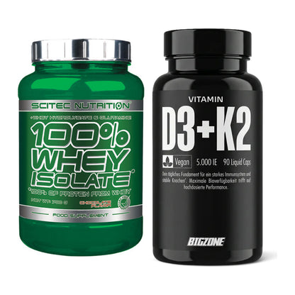 Basis-Set: Scitec Whey Isolate + Big Zone Vitamin D3 + K2 – alle enthaltenen Artikel