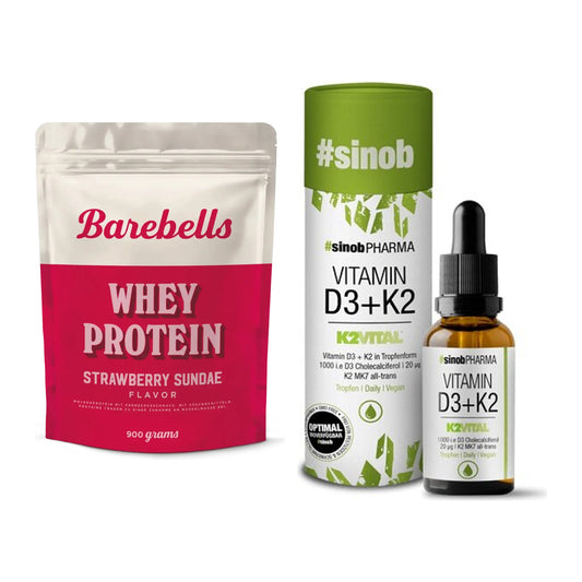 Basis-Set: Barebells Whey Protein + Sinob Vitamin D3 + K2 Tropfen – alle enthaltenen Artikel