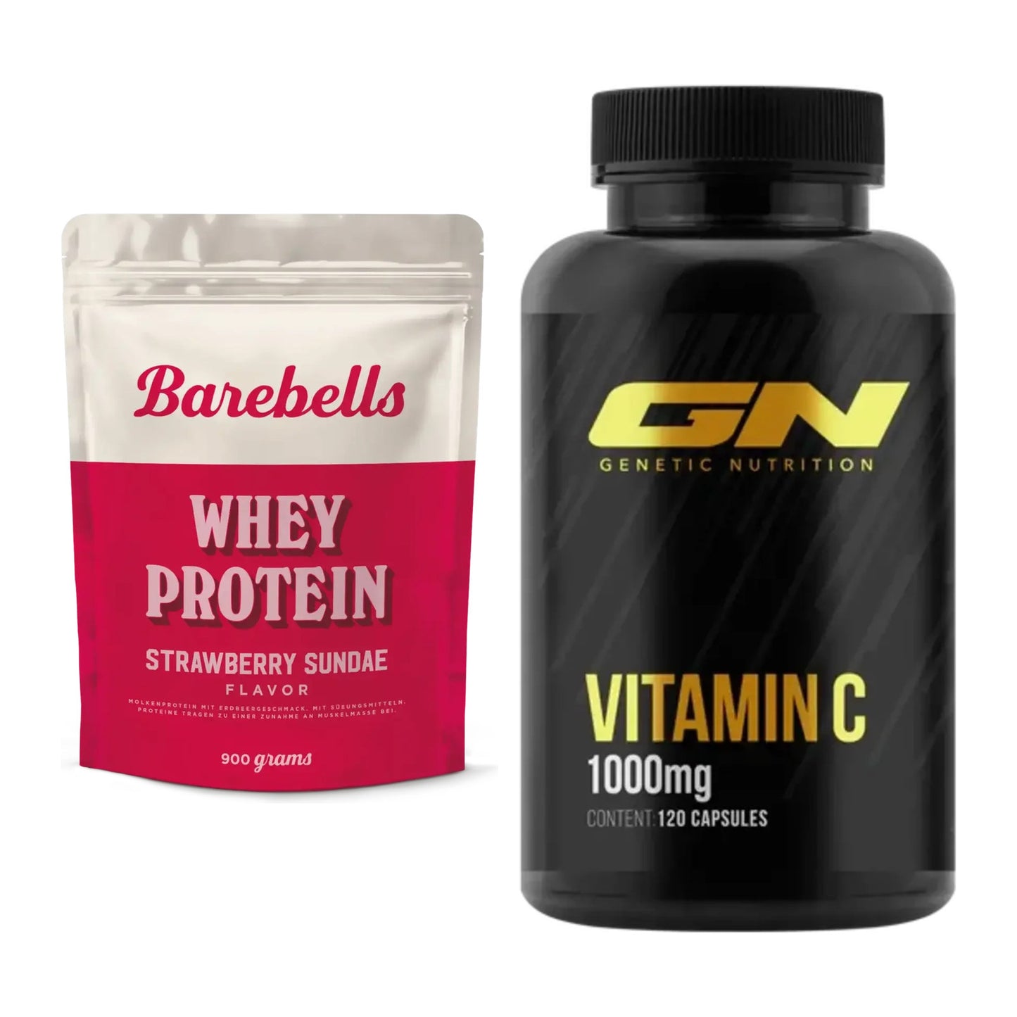 Basis-Set: Barebells Whey Protein + GN Vitamin C Health Line – alle enthaltenen Artikel