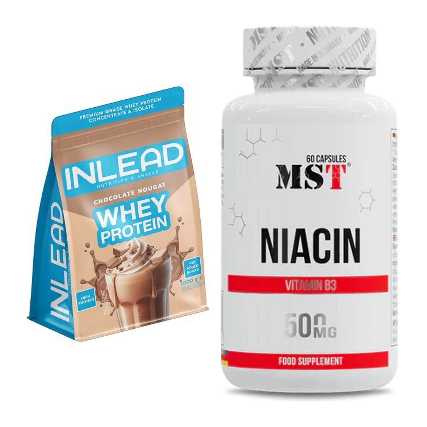 Basis-Set: INLEAD Whey Protein + MST Niacin – alle enthaltenen Artikel