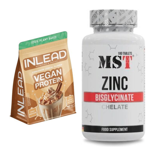 Basis-Set: INLEAD Vegan Protein + MST Zinc Chelate Bisglycinate – alle enthaltenen Artikel