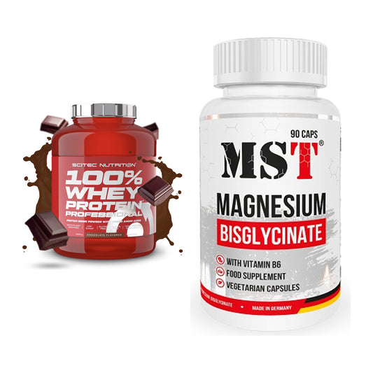Basis-Set: Scitec 100% Whey Professional + MST Magnesium Bisglycinat – alle enthaltenen Artikel