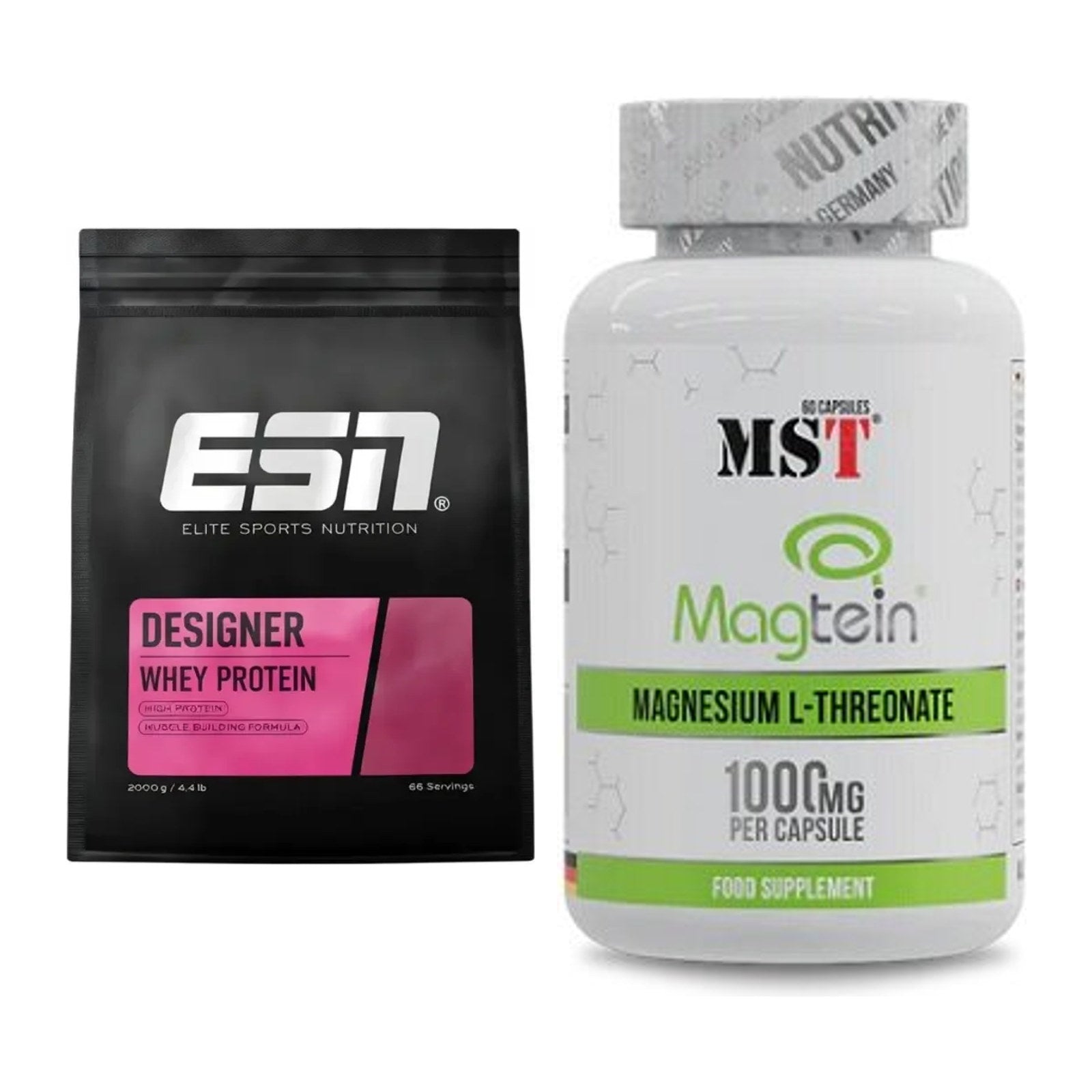 Basis-Set: ESN Designer Whey + MST Magnesium L-Threonate Magtein – alle enthaltenen Artikel