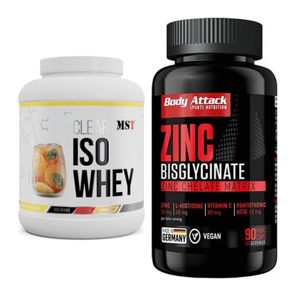 Basis-Set: MST Iso Clear + Body Attack Zink Bisglycinate – alle enthaltenen Artikel