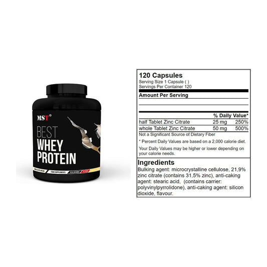 Basis-Set: MST Best Whey Protein + GN Zinc Citrate 120 Tabl. – alle enthaltenen Artikel