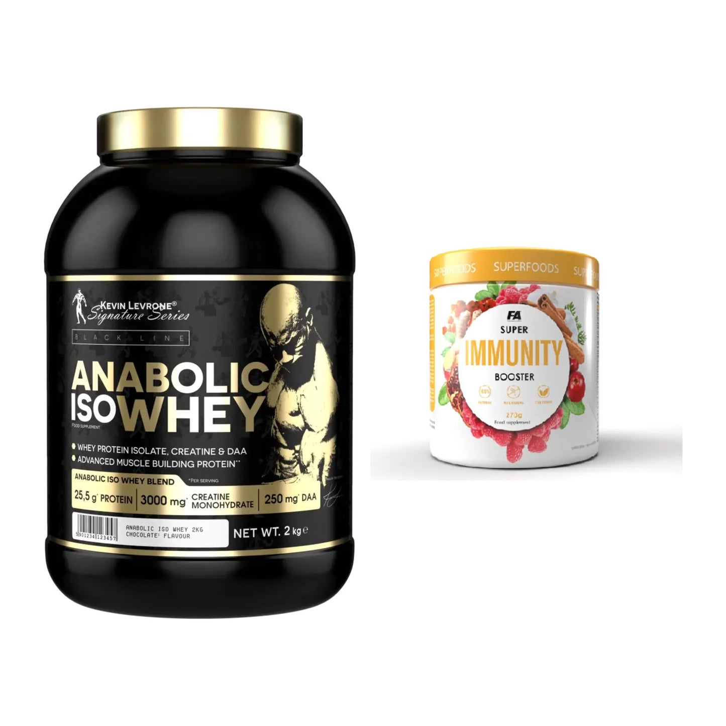 Basis-Set: Kevin Levrone Anabolic Iso + FA Nutrition Wellnes Line – alle enthaltenen Artikel