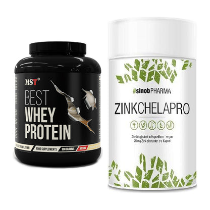 Basis-Set: MST Best Whey Protein + Sinob Zink Chelapro – alle enthaltenen Artikel