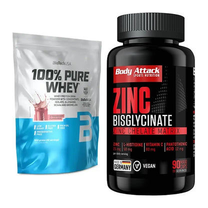 Basis-Set: BioTech 100% Pure Whey + Body Attack Zink Bisglycinate – alle enthaltenen Artikel