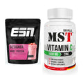 Basis-Set: ESN Designer Whey + MST Vitamin C 1000 + Zinc 100 – alle enthaltenen Artikel