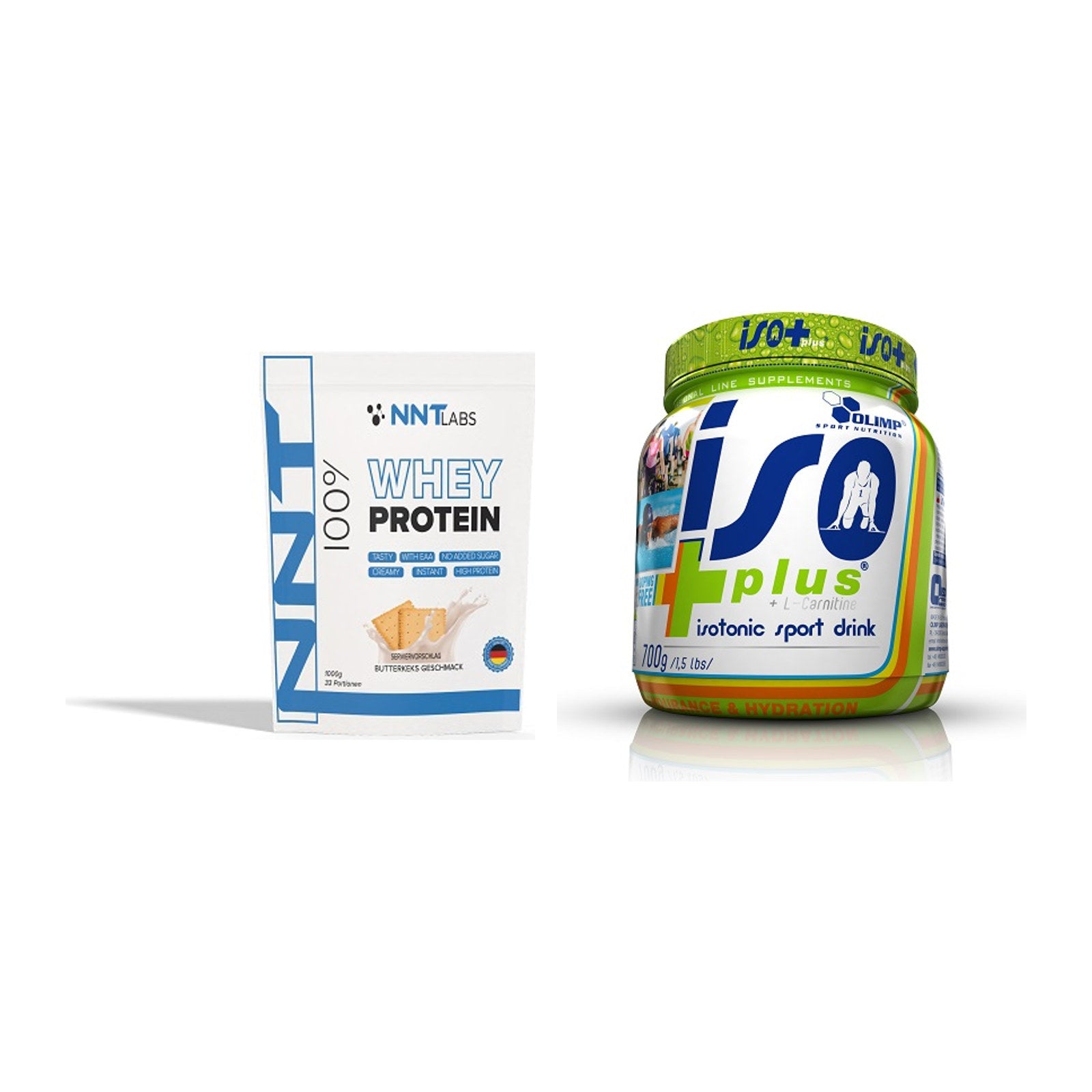 Basis-Set: NNT Whey + Olimp Iso Plus – alle enthaltenen Artikel