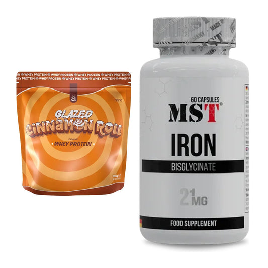 Basis-Set: Nanosupps Whey Protein + MST Iron Bisglycinate – alle enthaltenen Artikel