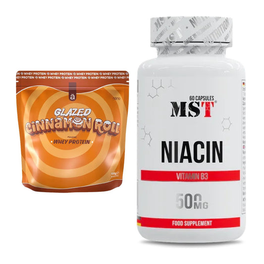 Basis-Set: Nanosupps Whey Protein + MST Niacin – alle enthaltenen Artikel