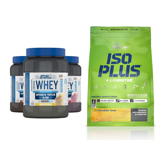 Basis-Set: Applied Nutrition Critical Whey + Olimp Iso Plus – alle enthaltenen Artikel