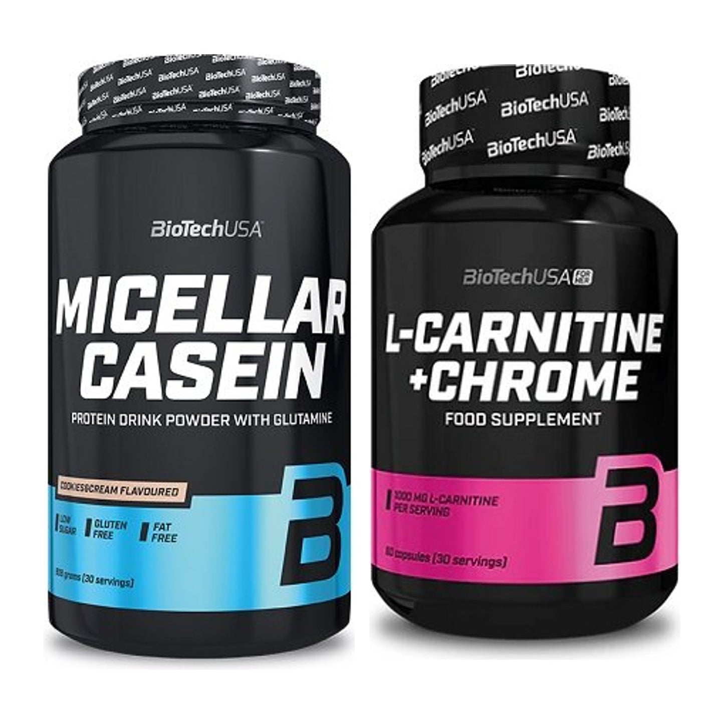 Basis-Set: BioTech Micellar Casein + BioTech L-Carnitine + Chrome – alle enthaltenen Artikel
