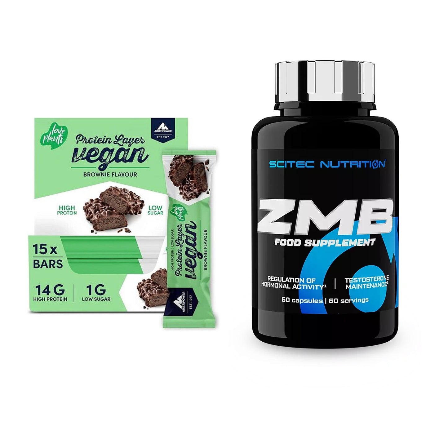 Basis-Set: Multipower Vegan Protein Layer Bar + Scitec ZMB – alle enthaltenen Artikel