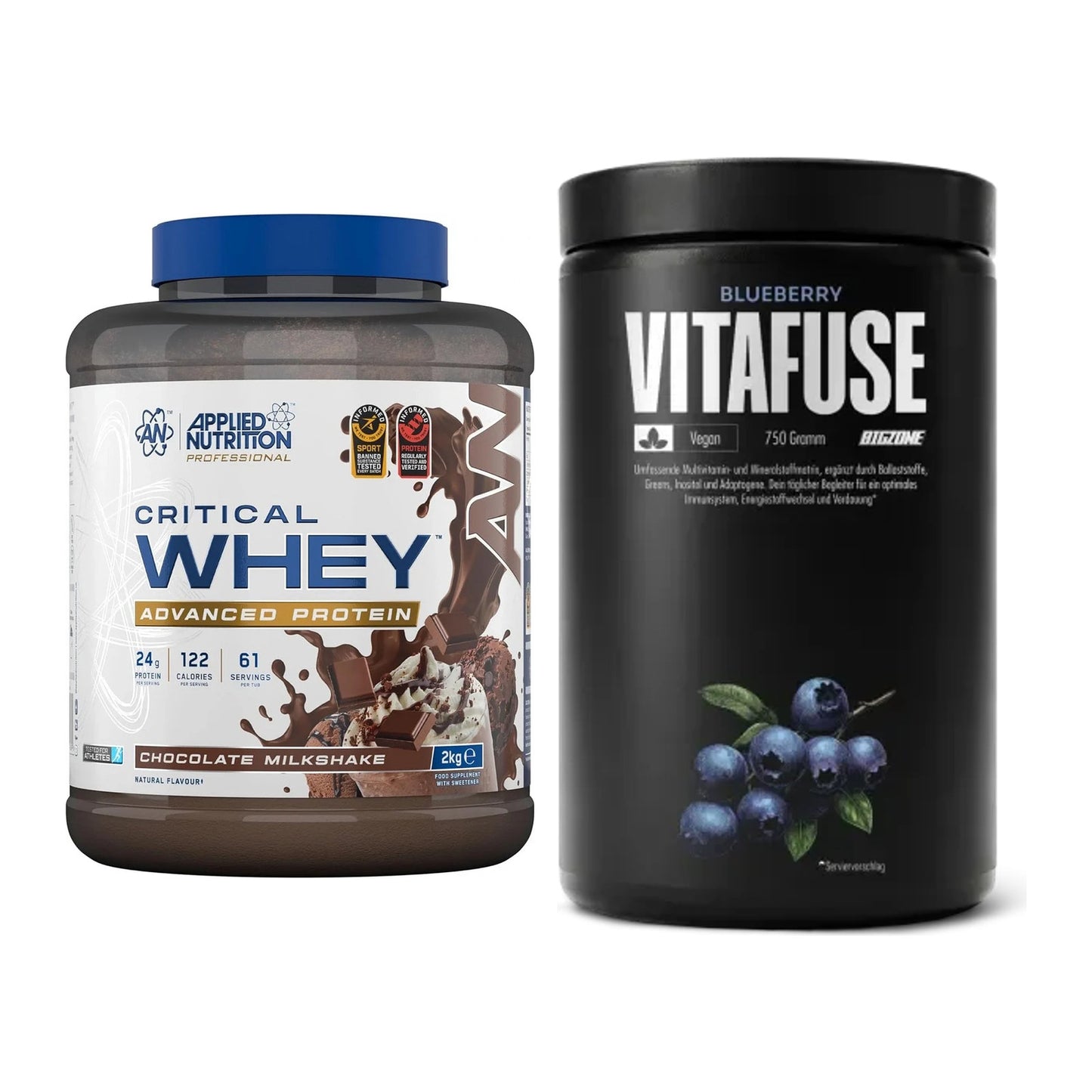 Basis-Set: Applied Nutrition Critical Whey + Big Zone Vitafuse – alle enthaltenen Artikel