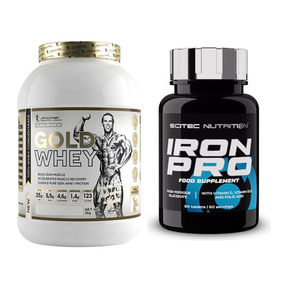 Basis-Set: Kevin Levrone Gold Whey + Scitec Iron Pro – alle enthaltenen Artikel