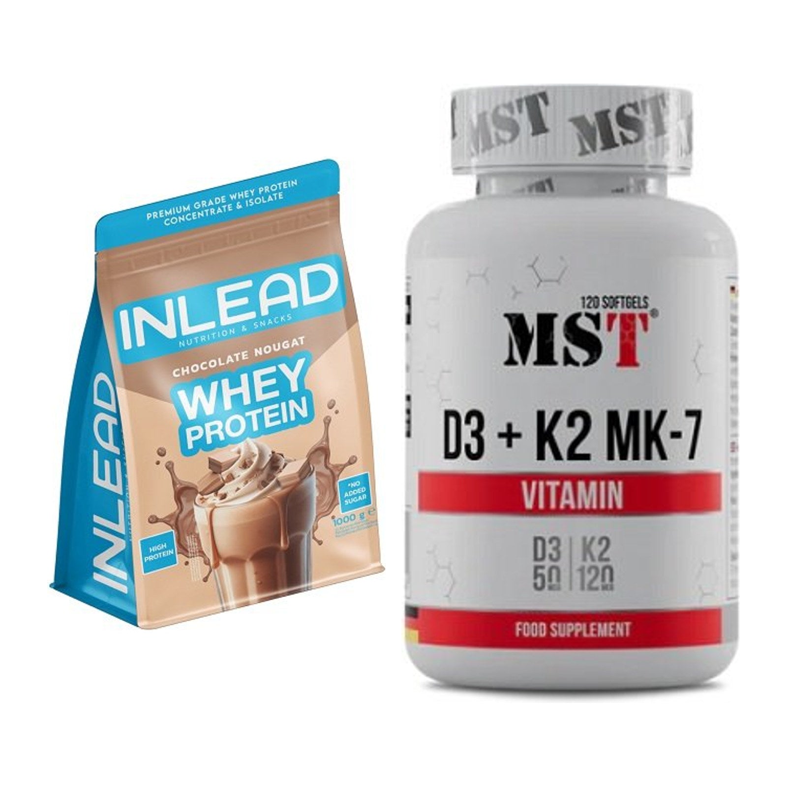Basis-Set: INLEAD Whey Protein + MST Vitamin D3 + K2 + MK-7 – alle enthaltenen Artikel