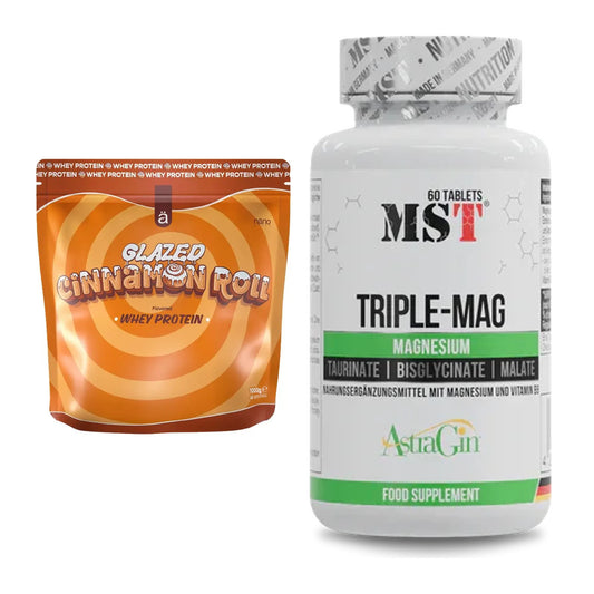 Basis-Set: Nanosupps Whey Protein + MST Tripple Mag – alle enthaltenen Artikel
