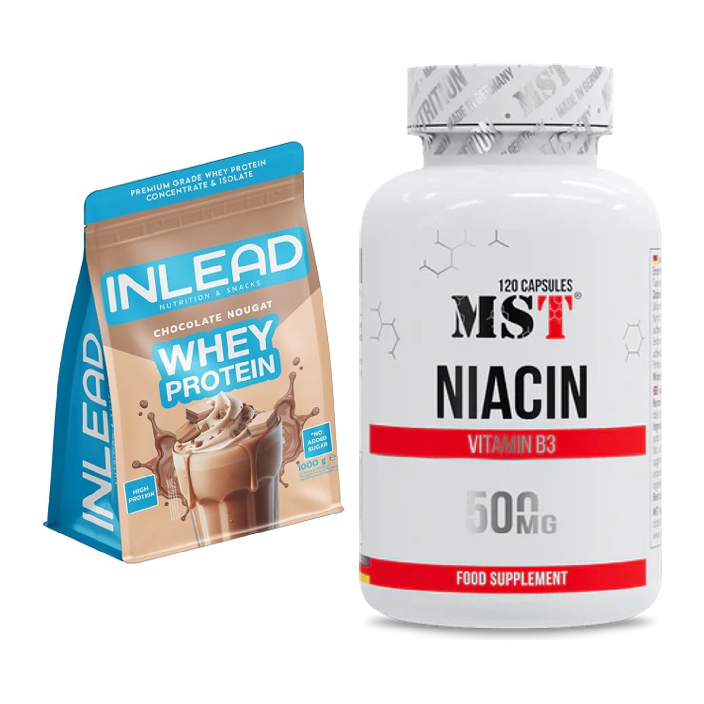 Basis-Set: INLEAD Whey Protein + MST Niacin – alle enthaltenen Artikel
