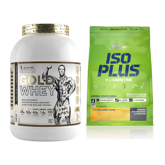 Basis-Set: Kevin Levrone Gold Whey + Olimp Iso Plus – alle enthaltenen Artikel
