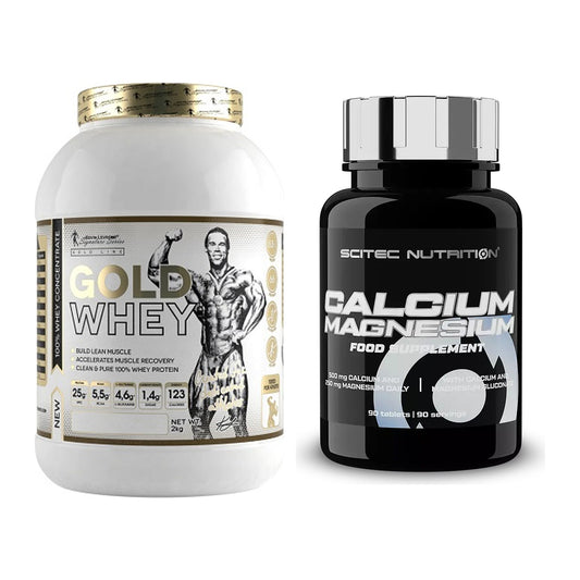Basis-Set: Kevin Levrone Gold Whey + Scitec Calcium Magnesium – alle enthaltenen Artikel