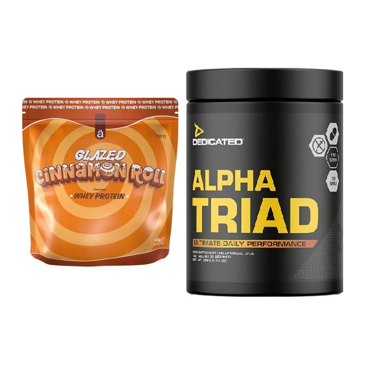 Basis-Set: Nanosupps Whey Protein + Dedicated Alpha Triad 180 Tabl. – alle enthaltenen Artikel