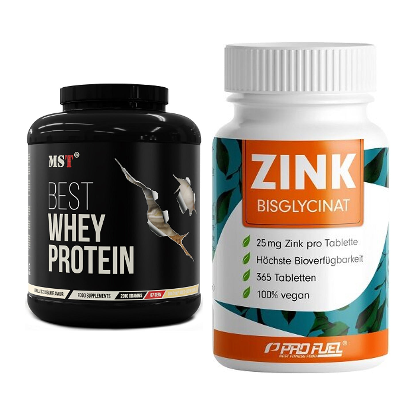 Basis-Set: MST Best Whey Protein + ProFuel Zink Bisclycinat – alle enthaltenen Artikel