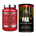 Basis-Set: Scitec 100% Whey + Universal Animal Pak 44 – alle enthaltenen Artikel