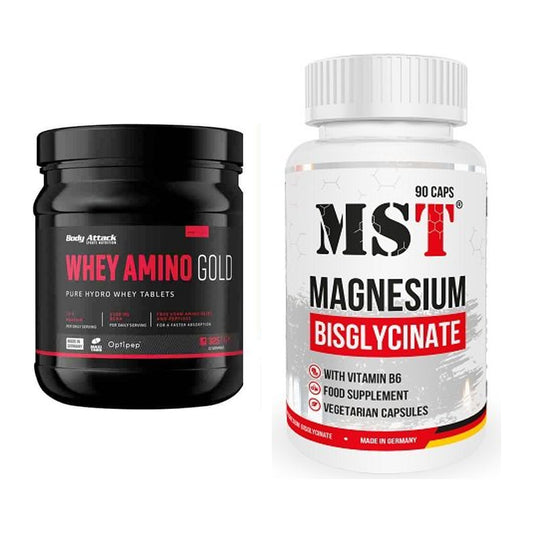 Basis-Set: Body Attack Whey Amino Gold + MST Magnesium Bisglycinat – alle enthaltenen Artikel