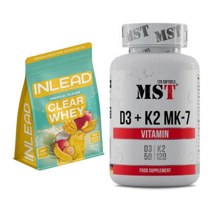 Basis-Set: INLEAD Clear Whey Isolate + MST Vitamin D3 + K2 + MK-7 – alle enthaltenen Artikel