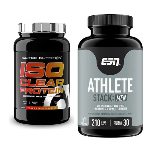 Basis-Set: Scitec IsoClear Protein + ESN Athlete Stack:MEN – alle enthaltenen Artikel