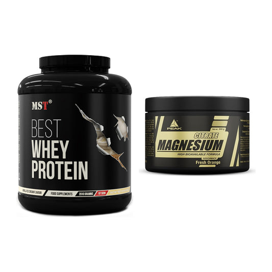Basis-Set: MST Best Whey Protein + Peak Magnesium Citrat – alle enthaltenen Artikel