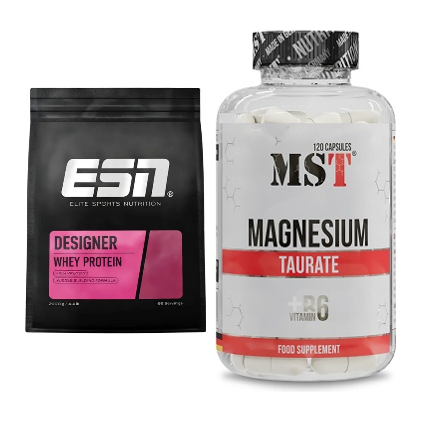 Basis-Set: ESN Designer Whey + MST Magnesium Taurat – alle enthaltenen Artikel