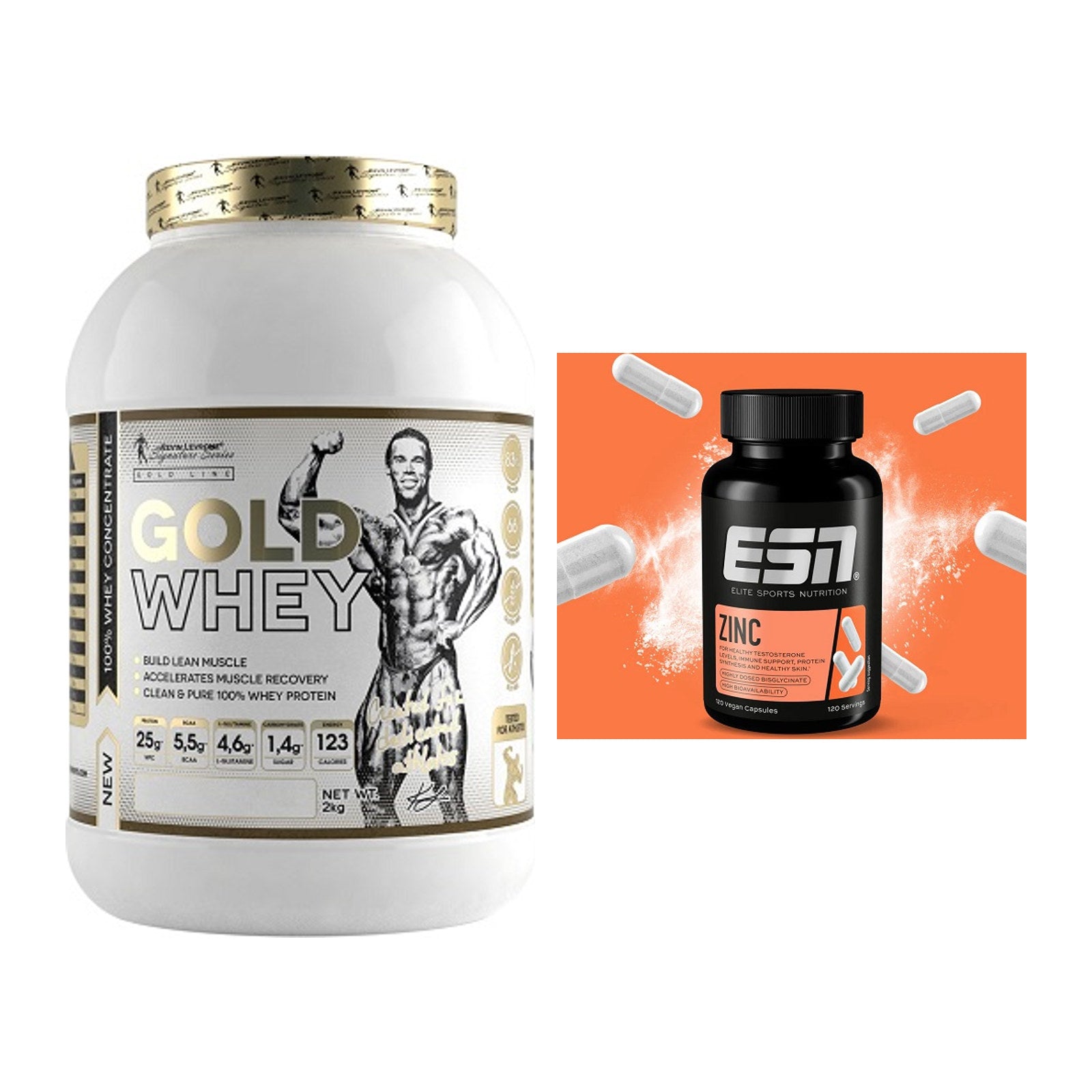 Basis-Set: Kevin Levrone Gold Whey + ESN Zinc – alle enthaltenen Artikel