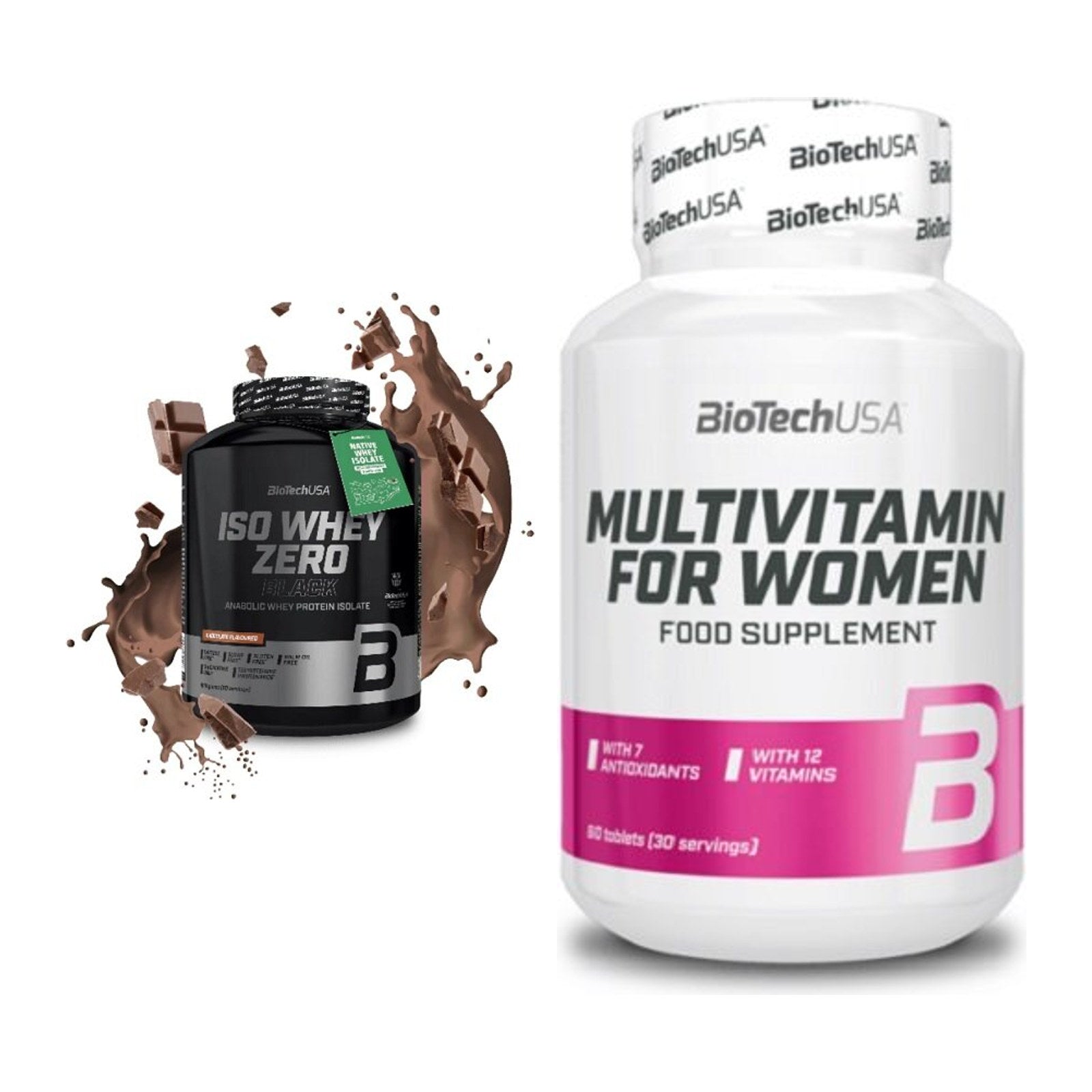 Basis-Set: BioTech Iso Whey Zero Black + BioTech Multivitamin – alle enthaltenen Artikel
