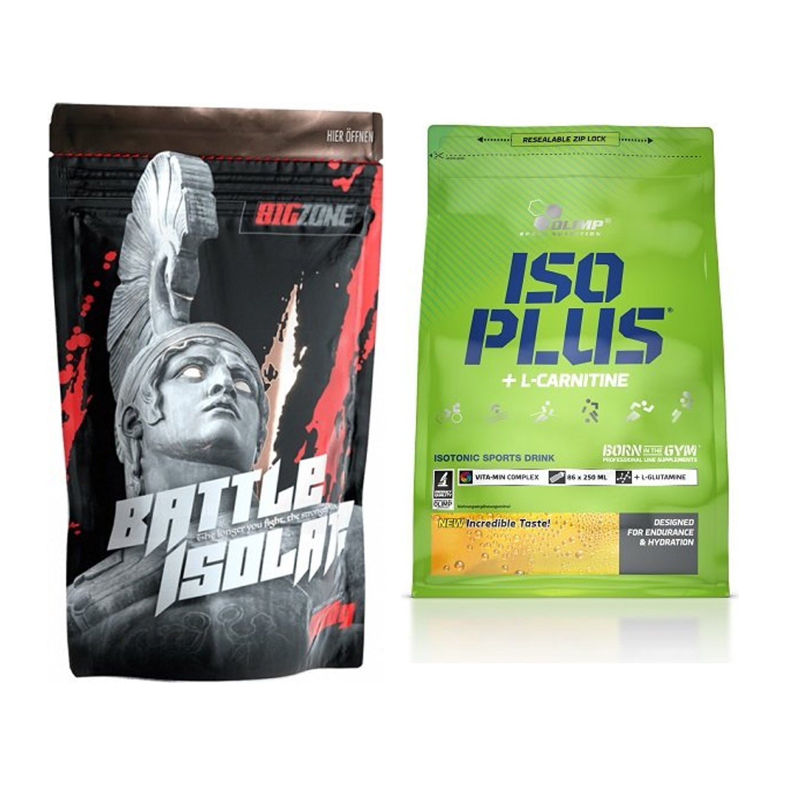 Basis-Set: Big Zone Battle Isolate + Olimp Iso Plus – alle enthaltenen Artikel