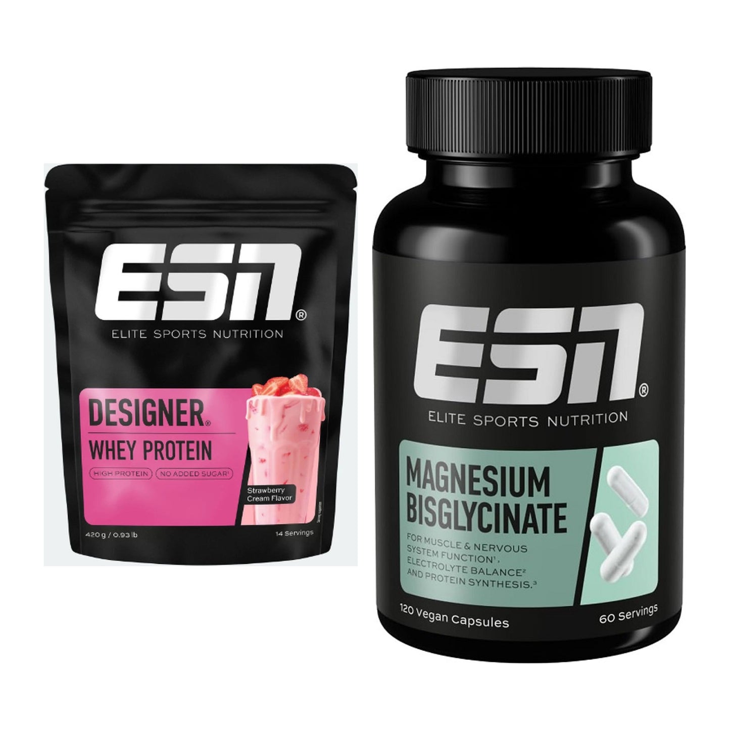 Basis-Set: ESN Designer Whey + ESN Magnesium Bisglycinat – alle enthaltenen Artikel