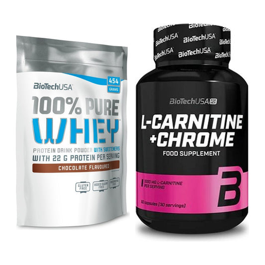Basis-Set: BioTech 100% Pure Whey + BioTech L-Carnitine + Chrome – alle enthaltenen Artikel