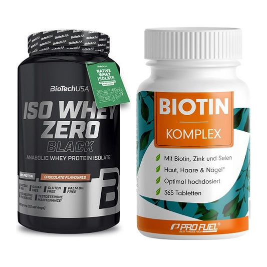 Basis-Set: BioTech Iso Whey Zero Black + ProFuel BIOTIN Komplex – alle enthaltenen Artikel