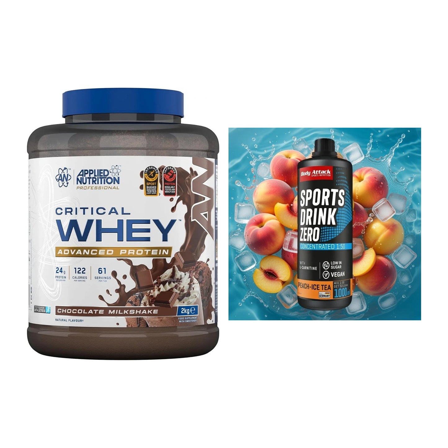 Basis-Set: Applied Nutrition Critical + Body Attack Sports Drink – alle enthaltenen Artikel