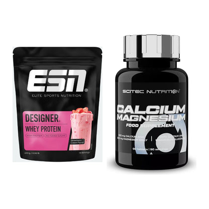 Basis-Set: ESN Designer Whey + Scitec Calcium Magnesium – alle enthaltenen Artikel