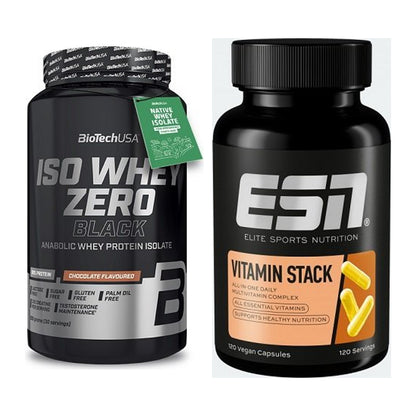 Basis-Set: BioTech Iso Whey Zero Black + ESN Vitamin Stack – alle enthaltenen Artikel