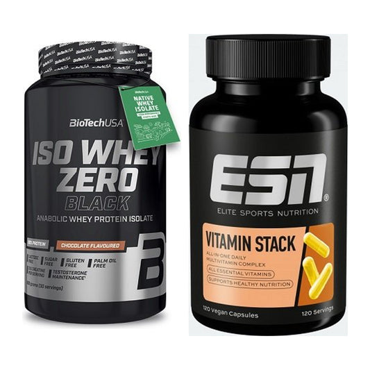 Basis-Set: BioTech Iso Whey Zero Black + ESN Vitamin Stack – alle enthaltenen Artikel