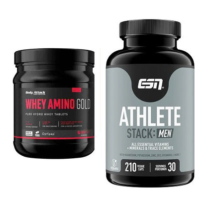 Basis-Set: Body Attack Whey Amino Gold + ESN Athlete Stack:MEN – alle enthaltenen Artikel