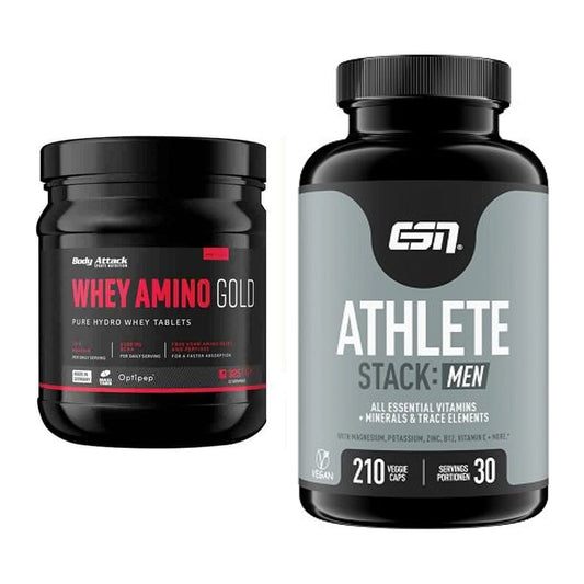 Basis-Set: Body Attack Whey Amino Gold + ESN Athlete Stack:MEN – alle enthaltenen Artikel