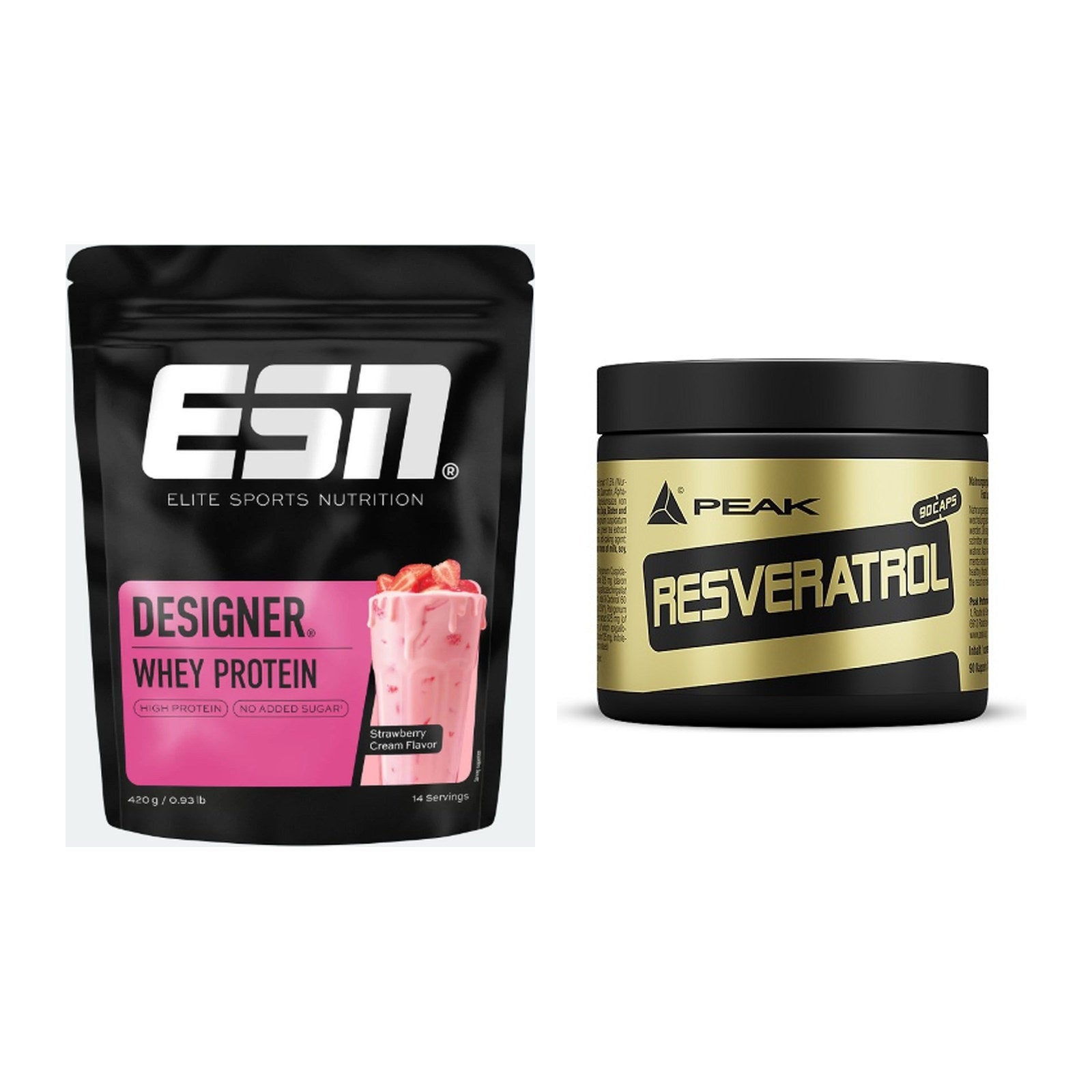Basis-Set: ESN Designer Whey + Peak Resveratrol – alle enthaltenen Artikel
